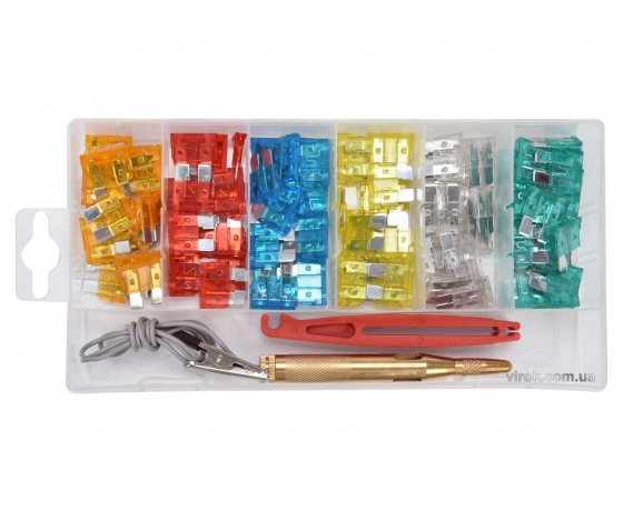 Фото 2 - Запобіжники автомобільні з індикатором YATO STANDARD 92 шт