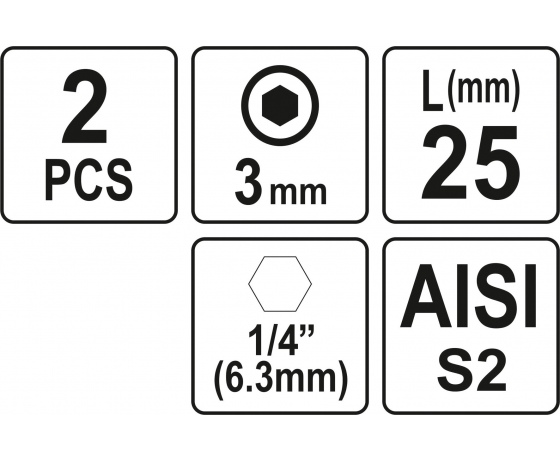 Фото 3 - Насадка викруткова YATO 