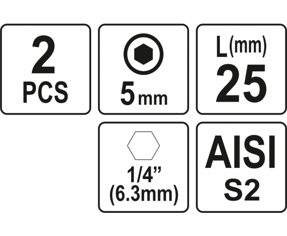 Фото 3 - Насадка викруткова YATO 