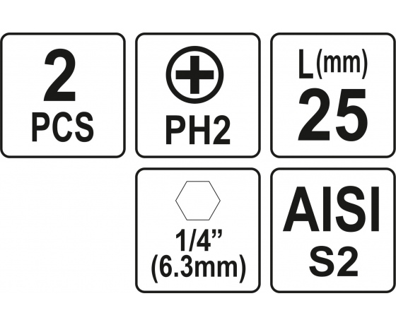 Фото 3 - Насадка викруткова YATO 