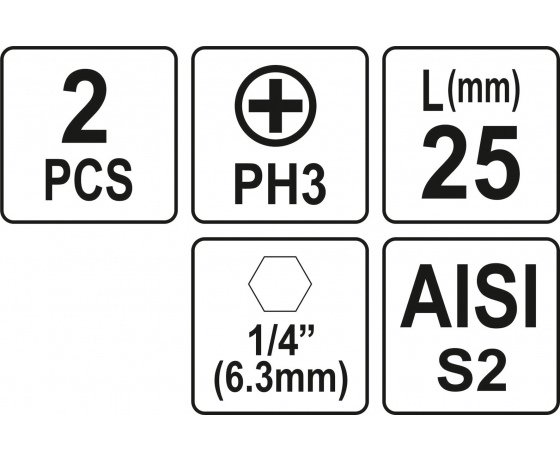 Фото 3 - Насадка викруткова YATO 