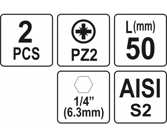 Фото 3 - Насадка викруткова YATO 
