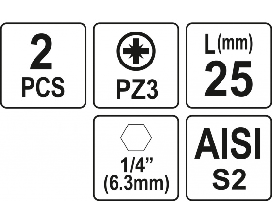 Фото 3 - Насадка викруткова YATO 