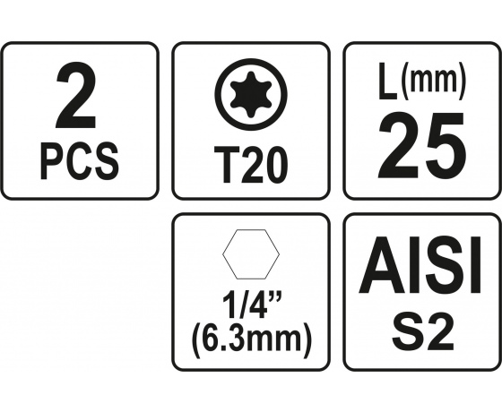 Фото 3 - Насадка викруткова YATO 