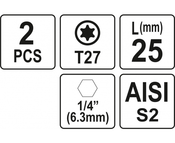 Фото 3 - Насадка викруткова YATO 
