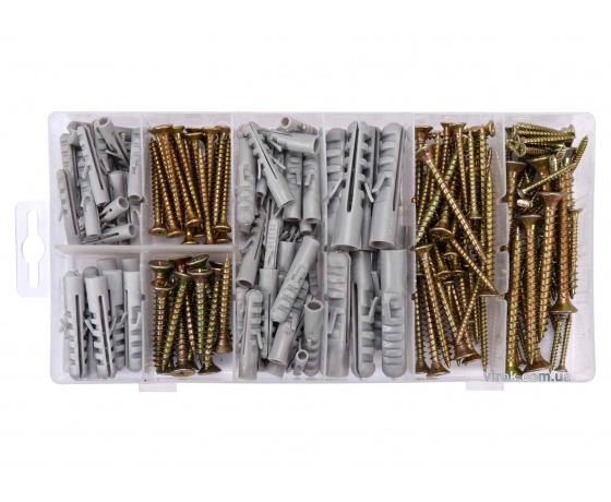 Фото 2 - Шурупи та дюбелі VOREL 260 шт