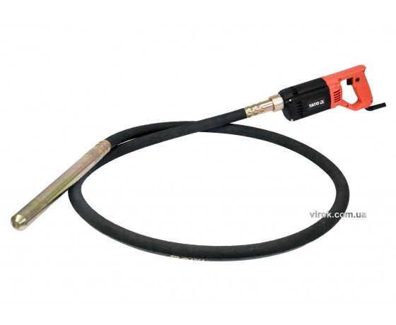 Фото 2 - Вібратор для укладання бетону мережевий YATO 1200 Вт 3 м Ø35 мм з булавою