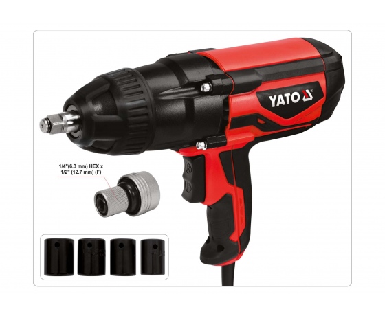 Фото 2 - Гайковерт ударний мережевий YATO 1/2