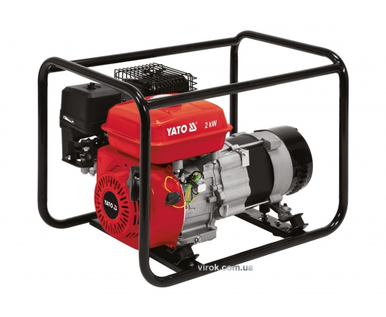 Фото 2 - Генератор ел.струму бензиновий YATO: W=2 кВт, U=230 В, витрата- 0.6л/г, бак- 3.6л з блок.перенав.