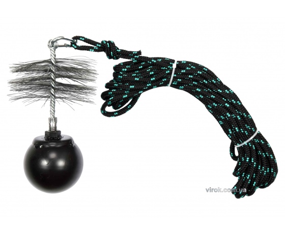 Фото 2 - Набір для очищення димарів VOREL : шнур Ø= 6 мм, l= 10 м; йорж Ø= 125 мм; гиря- 1.3 кг