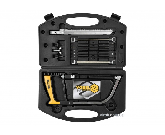 Фото 2 - Ножівка універсальна VOREL з полотнами 150/175 мм в кейсі 11 шт