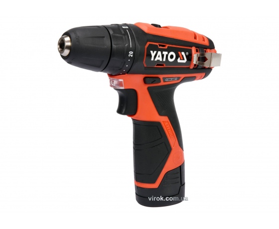Фото 2 - Шуруповерт акумуляторний YATO Li-Ion 12 В 2 Агод 30 Нм 10 мм