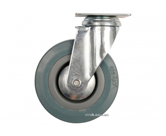 Фото 2 - Колесо до візка гумове з обертовою опорою VOREL Ø75 x 21 x 104 мм 30 кг