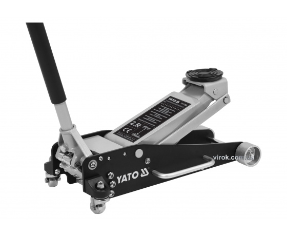 Фото 2 - Домкрат гідравлічний підкатний алюмінієвий низькопрофільний легкий YATO 2.5 т 100-465 мм