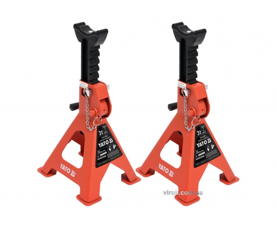 Фото 2 - Підставки під автомобіль YATO 3 т 280-420 мм 2 шт
