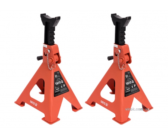 Фото 2 - Підставки під автомобіль YATO 6 т 382-600 мм 2 шт