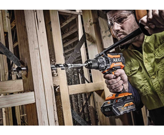 Фото 3 - Шуруповерт-дриль ударний безщітковий акумуляторний AEG Li-Ion 18 В 6 Агод 140 Нм 13 мм + 2 акумулятора і кейс (4935464100)