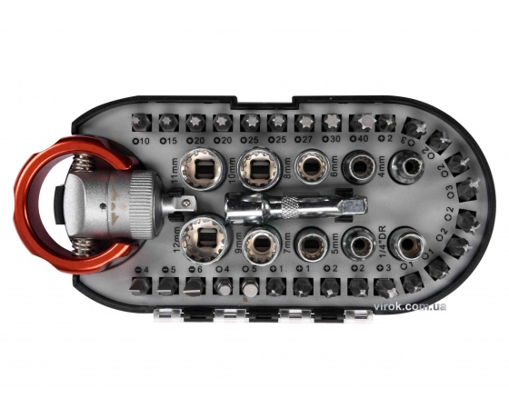 Фото 2 - Набір насадок викруткових і головок торцевих YATO 1/4