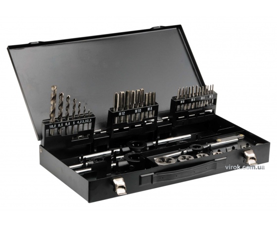 Фото 2 - Набір мітчиків і плашок YATO М3-М12 44 шт