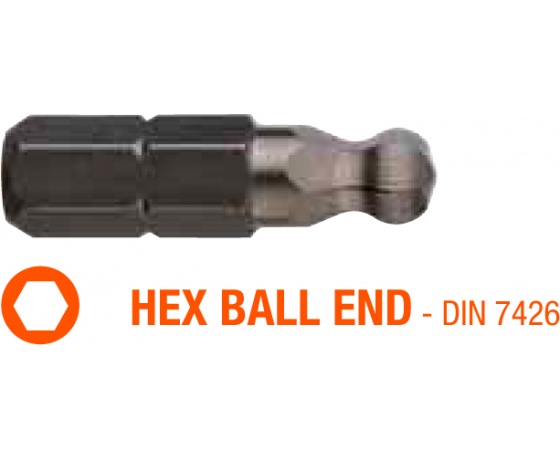 Фото 2 - Насадка викруткова INDUSTRY USH HEX BALL END SW3 K x 25 мм 5 шт