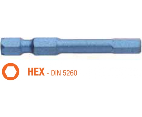 Фото 2 - Насадка викруткова ударна BLUE SHOCK USH HEX 3 x TORSION 50 мм 5 шт