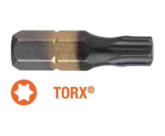 Фото 2 - Насадка викруткова титанова з алмазним напиленням USH TORX T30 x 25 мм 10 шт