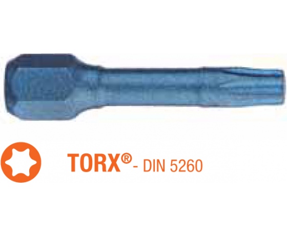Фото 2 - Насадка викруткова ударна BLUE SHOCK USH Torx T15 x TORSION 30 мм 5 шт