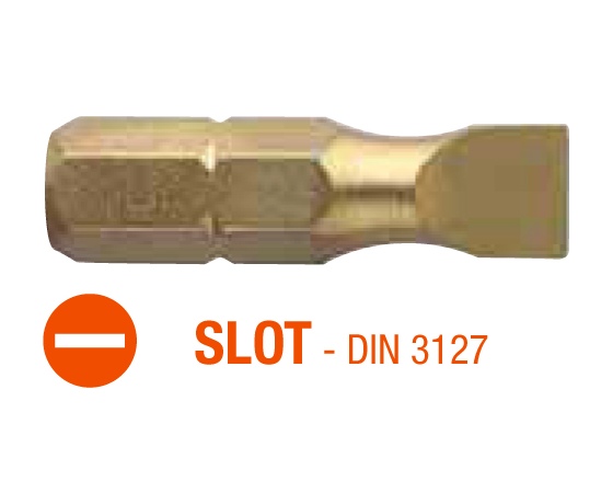 Фото 2 - Насадка викруткова титанова ISOTIN USH плоска SL6.5 х 1.2 х 25 мм Torsion 10 шт