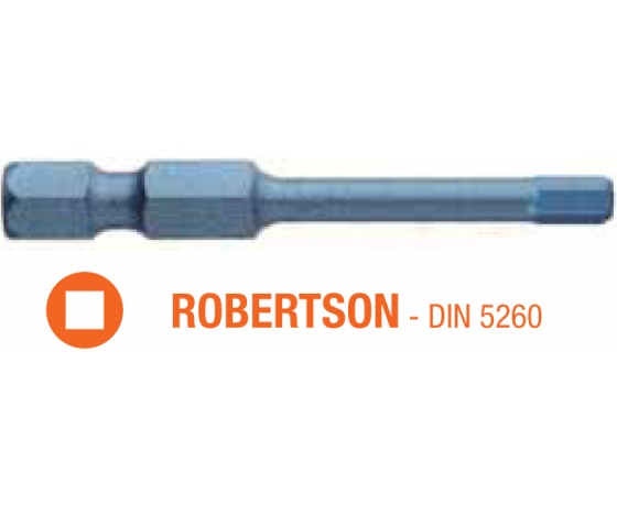 Фото 2 - Насадка викруткова ударна BLUE SHOCK USH TORSION ROBERTSON R2 x 50 мм 5 шт