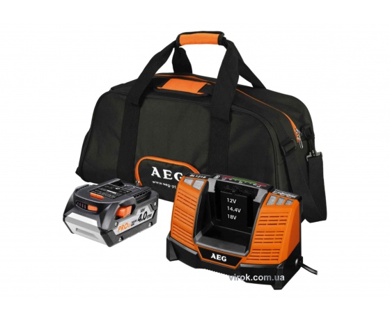 Фото 2 - Зарядний пристрій BL1218 AEG з акумулятором Li-Ion 18 В 4 АГод в сумці (4932430359)