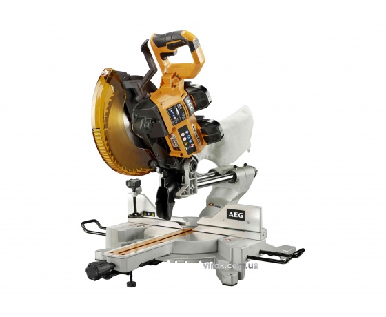 Фото 2 - Пила торцьовальна акумуляторна AEG Li-Ion 18 В диск 254 мм нахил 45° глибина- 90 мм (БЕЗ АКУМУЛЯТОРА) (4935459336)