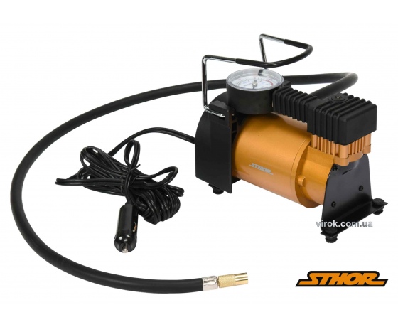 Фото 2 - Компресор автомобільний STHOR 12 В 120 Вт 35 л/хв 1 МПа + шланг 1 м + насадки + мішок