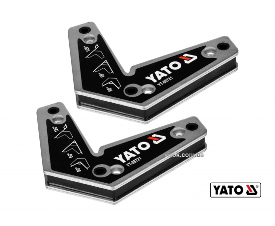 Фото 2 - Магнітні кутники для зварювання YATO 60°, 90°, 120° 10 кг 2 шт