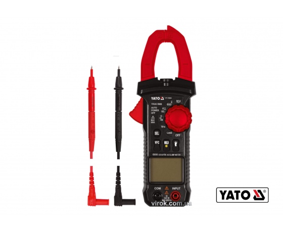 Фото 2 - Мультиметр-кліщі цифровий YATO + чохол