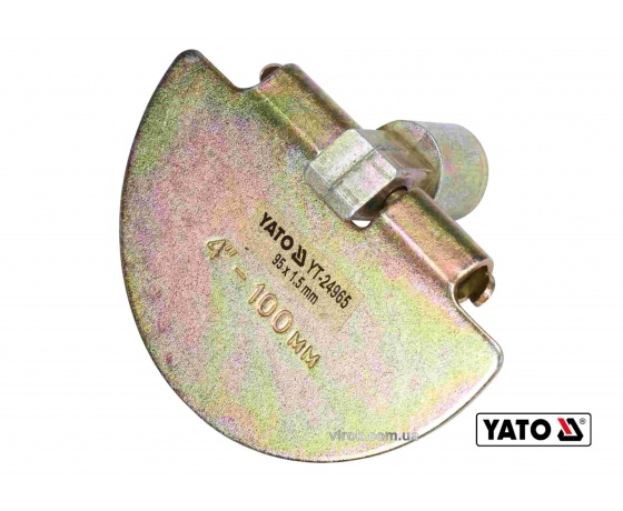 Фото 2 - Скребок півкруглий для очищення каналізації YATO 9.5 см x 1.5 мм з оцинкованої сталі до YT-24980