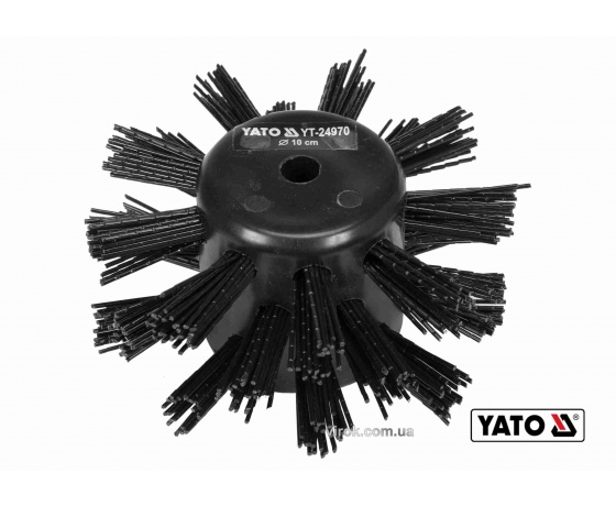 Фото 2 - Щітка для очищення каналізації YATO 10 см з нейлона і поліпропіленового ворса до YT-24980