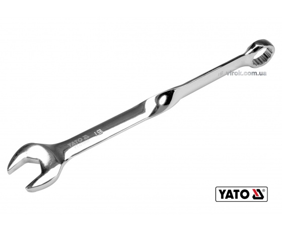 Фото 2 - Ключ ріжково-накидний кручений 90° YATO 19 x 259 мм