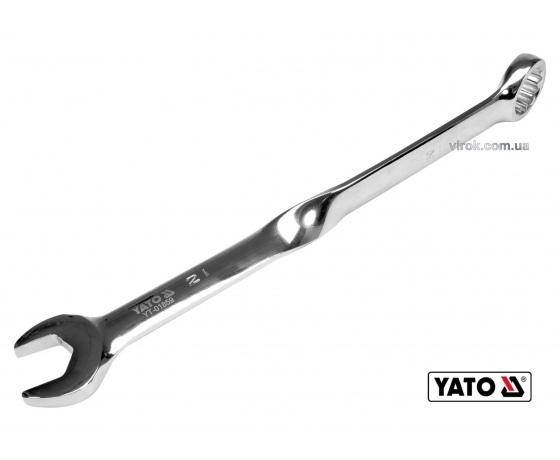 Фото 2 - Ключ ріжково-накидний кручений 90° YATO 21 x 283 мм