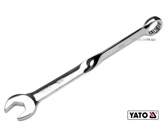 Фото 2 - Ключ ріжково-накидний кручений 90° YATO 22 x 305 мм