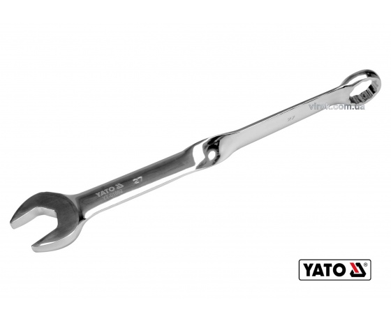 Фото 2 - Ключ ріжково-накидний кручений 90° YATO 27 x 359 мм