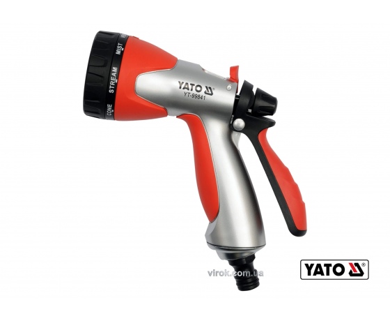 Фото 2 - Зрошувач-пістолет 8-режимний YATO до шлангу 1/2