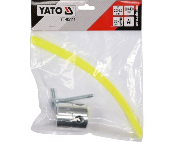 Фото 3 - Головка для кріплення жилки до газонокосарок YATO : Ø=2.2-3.0 мм, l=200-430 мм, з алюмінію