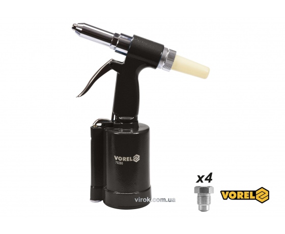 Фото 2 - Пневмозаклепочник VOREL для заклепок 2.4-4.8 мм 85 л/хв