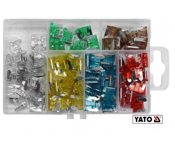 Фото 2 - Запобіжники автомобільні YATO MINI 100 шт