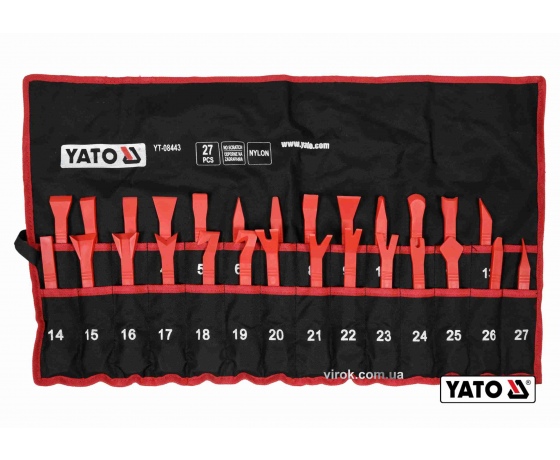 Фото 2 - Знімачі для демонтажу обшивки автомобільного салону YATO нейлон 27 шт
