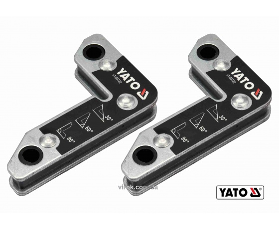 Фото 2 - Магнітні кутники для зварювання YATO 30°, 60°, 90° 25 кг 2 шт