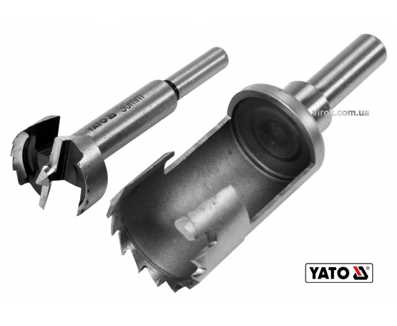Фото 2 - Свердла по дереву: коронка і фреза YATO 30 мм 110/90 мм 2 шт