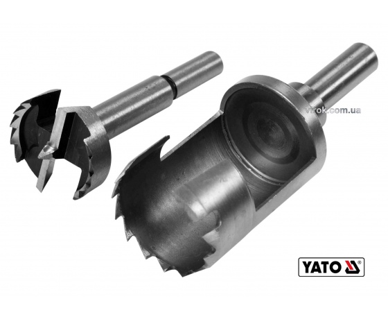 Фото 2 - Свердла по дереву: коронка і фреза YATO 35 мм 110/90 мм 2 шт