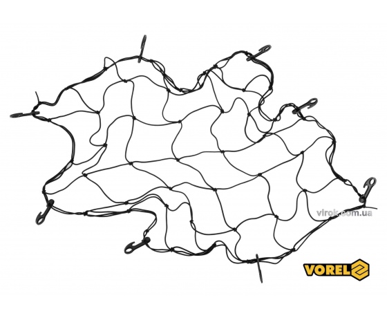 Фото 2 - Сітка-органайзер до багажника авто поліпропіленова VOREL з 8 гаками 90 х 90 см