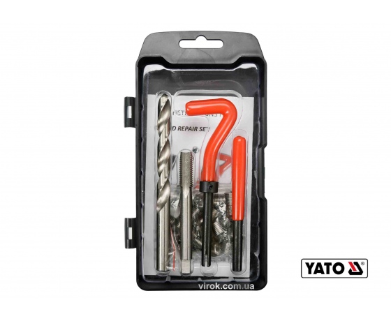 Фото 2 - Приладдя для відновлення внутрішньої різьби YATO М10 x 1.5 мм HSS 4241/4341 30 шт